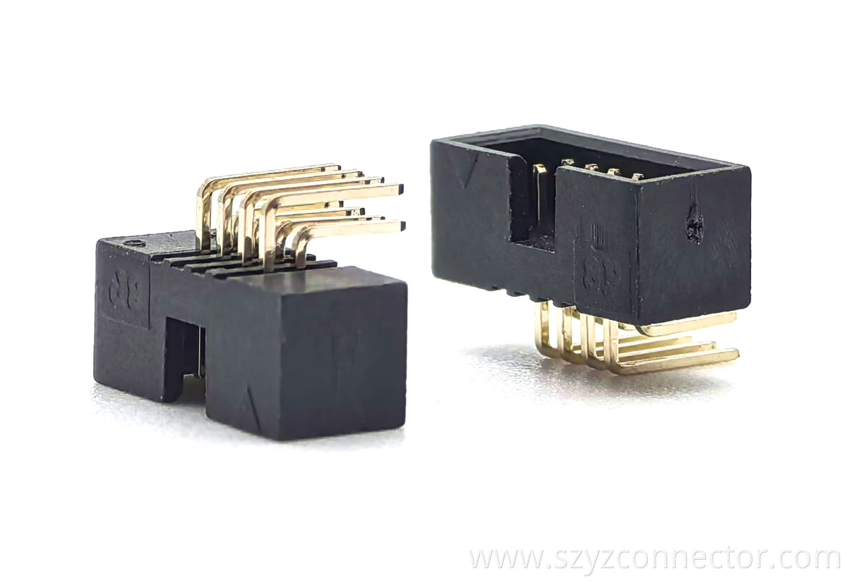 1.27mm Pitch Box Header Connector Right Angle H4.9mm 2*4P